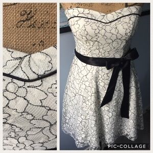 Black & White Lace Party Dress